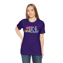 Load image into Gallery viewer, Heart Art Teacher Unisex Jersey Short Sleeve Tee
