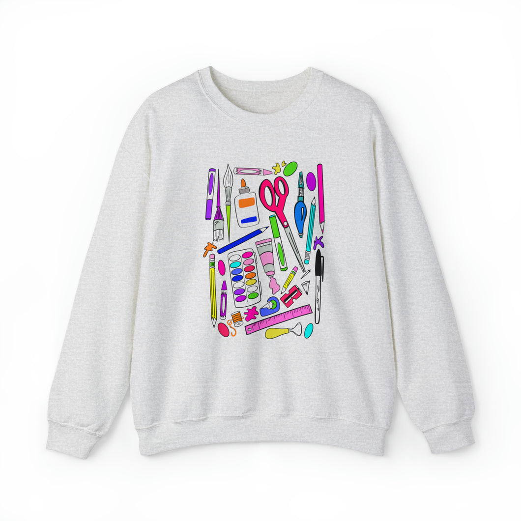 Art Supplies Unisex Heavy Blend™ Crewneck Sweatshirt