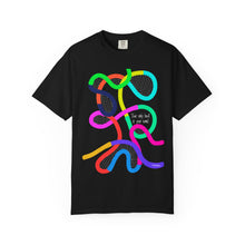 Load image into Gallery viewer, Abstract Rainbow Squiggle T-Shirt Comfort Colors— "Your Only Limit Is You"
