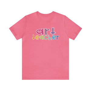 Heart Art Teacher Unisex Jersey Short Sleeve Tee