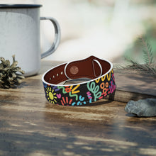 Load image into Gallery viewer, Black Doodles Faux Leather Wristband

