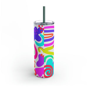 Organic Doodle Skinny Matte Tumbler, 20oz