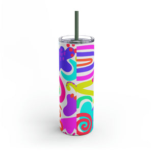 Organic Doodle Skinny Matte Tumbler, 20oz