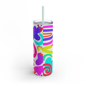 Organic Doodle Skinny Matte Tumbler, 20oz