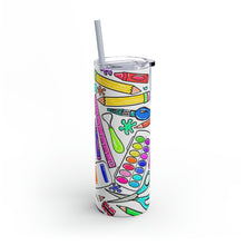 Load image into Gallery viewer, Art Supplies Skinny Matte Tumbler, 20oz
