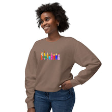Load image into Gallery viewer, Colored Pencil Crewneck Sweatshirt — Cute Rainbow Art Supplies
