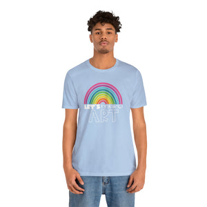 LETS MAKE ART Rainbow Unisex Jersey Short Sleeve Tee