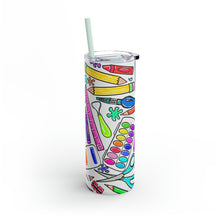 Load image into Gallery viewer, Art Supplies Skinny Matte Tumbler, 20oz
