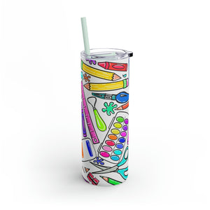 Art Supplies Skinny Matte Tumbler, 20oz