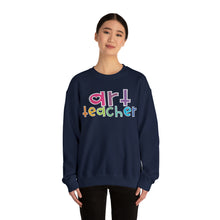 Load image into Gallery viewer, Heart Art Teacher Unisex Heavy Blend™ Crewneck Sweatshirt
