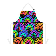 Load image into Gallery viewer, Apron Black Rainbows
