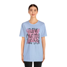 Load image into Gallery viewer, Think outside the box! Unisex Jersey Short Sleeve Tee
