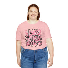 Load image into Gallery viewer, Think outside the box Unisex Jersey Short Sleeve Tee
