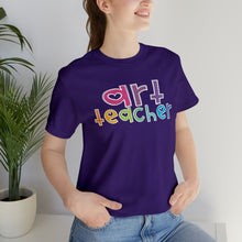 Load image into Gallery viewer, Heart Art Teacher Unisex Jersey Short Sleeve Tee
