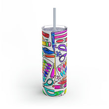 Load image into Gallery viewer, Art Supplies Skinny Matte Tumbler, 20oz
