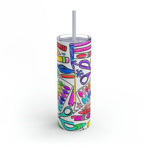 Art Supplies Skinny Matte Tumbler, 20oz