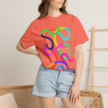 Load image into Gallery viewer, Abstract Rainbow Squiggle T-Shirt Comfort Colors— "Your Only Limit Is You"
