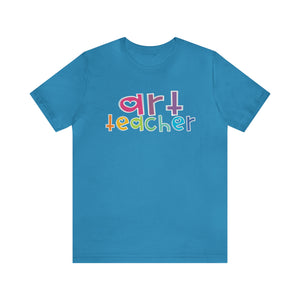 Heart Art Teacher Unisex Jersey Short Sleeve Tee