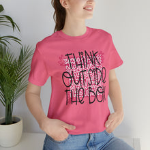 Load image into Gallery viewer, Think outside the box Unisex Jersey Short Sleeve Tee
