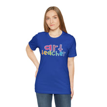 Load image into Gallery viewer, Heart Art Teacher Unisex Jersey Short Sleeve Tee
