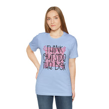 Load image into Gallery viewer, Think outside the box Unisex Jersey Short Sleeve Tee
