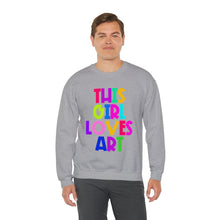 Load image into Gallery viewer, This Girl Loves Art Unisex Heavy Blend™ Crewneck Sweatshirt
