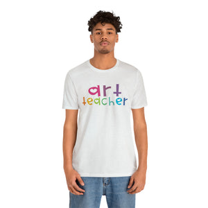 Heart Art Teacher Unisex Jersey Short Sleeve Tee