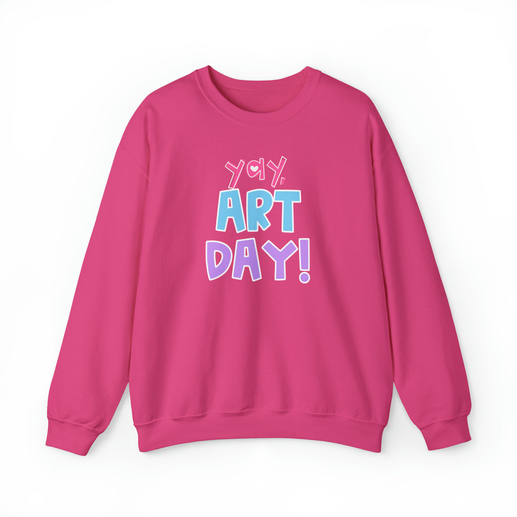 YAY, Art Day! Unisex Heavy Blend™ Crewneck Sweatshirt