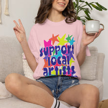 Load image into Gallery viewer, Support Local Artist Stars- Unisex Garment-Dyed T-shirt
