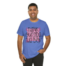 Load image into Gallery viewer, Think outside the box Unisex Jersey Short Sleeve Tee
