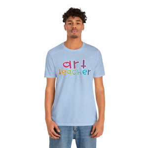 Heart Art Teacher Unisex Jersey Short Sleeve Tee