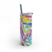 Load image into Gallery viewer, Art Supplies Skinny Matte Tumbler, 20oz
