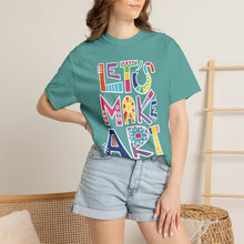 Load image into Gallery viewer, Let's Make Art T-Shirt Comfort Colors Tee– Colorful Creative Graphic Tee for Artists
