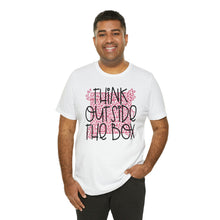 Load image into Gallery viewer, Think outside the box! Unisex Jersey Short Sleeve Tee

