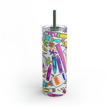 Load image into Gallery viewer, Art Supplies Skinny Matte Tumbler, 20oz
