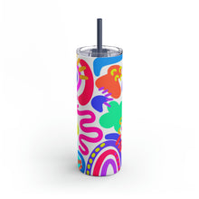Load image into Gallery viewer, Organic Doodle Skinny Matte Tumbler, 20oz
