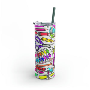Art Supplies Skinny Matte Tumbler, 20oz