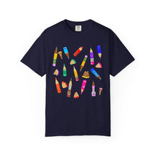 Load image into Gallery viewer, Art Supplies Graphic T-Shirt Comfort Colors— Colorful Pencils
