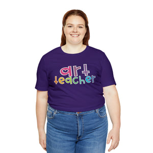 Heart Art Teacher Unisex Jersey Short Sleeve Tee