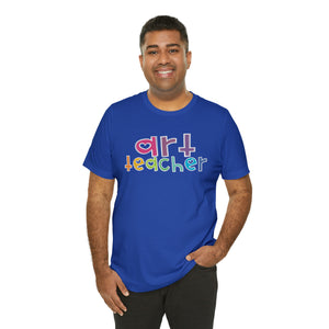 Heart Art Teacher Unisex Jersey Short Sleeve Tee