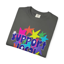 Load image into Gallery viewer, Support Local Artist Stars- Unisex Garment-Dyed T-shirt
