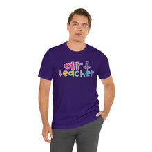 Load image into Gallery viewer, Heart Art Teacher Unisex Jersey Short Sleeve Tee

