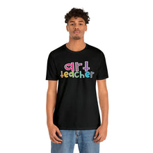 Load image into Gallery viewer, Heart Art Teacher Unisex Jersey Short Sleeve Tee
