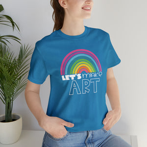 LETS MAKE ART Rainbow Unisex Jersey Short Sleeve Tee