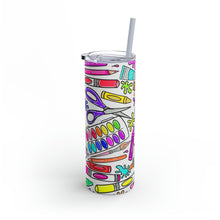 Load image into Gallery viewer, Art Supplies Skinny Matte Tumbler, 20oz
