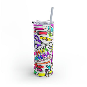 Art Supplies Skinny Matte Tumbler, 20oz