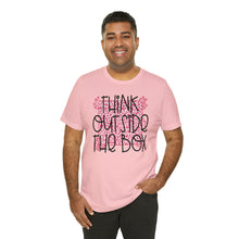 Load image into Gallery viewer, Think outside the box! Unisex Jersey Short Sleeve Tee
