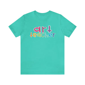 Heart Art Teacher Unisex Jersey Short Sleeve Tee