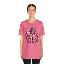 Load image into Gallery viewer, Think outside the box Unisex Jersey Short Sleeve Tee
