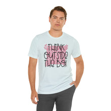 Load image into Gallery viewer, Think outside the box! Unisex Jersey Short Sleeve Tee
